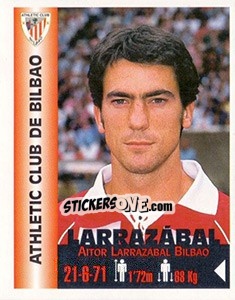 Sticker Aitor Larrazábal Bilbao - Euro Super Clubs 1999 - Panini