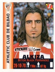 Sticker Bittor Alkiza Fernández - Euro Super Clubs 1999 n. 26 - Panini