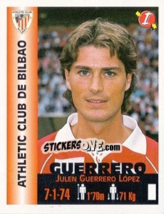 Sticker Julen Guerrero López - Euro Super Clubs 1999 - Panini