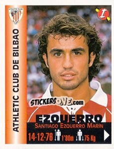 Cromo Santiago Ezquerro Marin - Euro Super Clubs 1999 - Panini