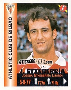 Figurina Joseba Etxeberria Lizardi - Euro Super Clubs 1999 - Panini