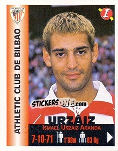 Cromo Ismael Urzáiz Aranda - Euro Super Clubs 1999 - Panini