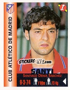 Cromo Santiago Denia Sánchez - Euro Super Clubs 1999 n. 35 - Panini
