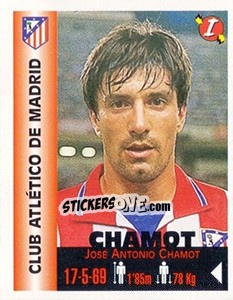 Cromo José Antonio Chamot - Euro Super Clubs 1999 - Panini