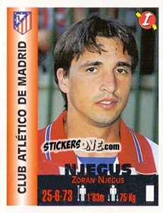 Cromo Zoran Njegus - Euro Super Clubs 1999 - Panini