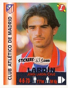 Sticker Jordi Lardin Cruz - Euro Super Clubs 1999 - Panini