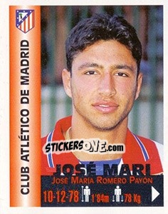 Sticker José María Romero Poyón - Euro Super Clubs 1999 n. 47 - Panini