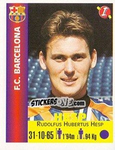 Sticker Rudolfus Hubertus Hesp - Euro Super Clubs 1999 - Panini