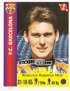 Sticker Rudolfus Hubertus Hesp - Euro Super Clubs 1999 n. 49 - Panini
