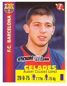Cromo Albert Celades López - Euro Super Clubs 1999 - Panini
