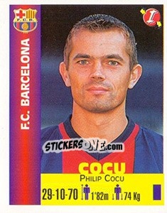 Sticker Phillip Cocu - Euro Super Clubs 1999 n. 56 - Panini