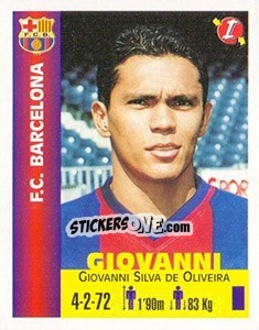 Sticker Giovanni Silva de Oliveira - Euro Super Clubs 1999 n. 58 - Panini