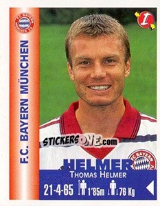 Sticker Thomas Helmer - Euro Super Clubs 1999 - Panini