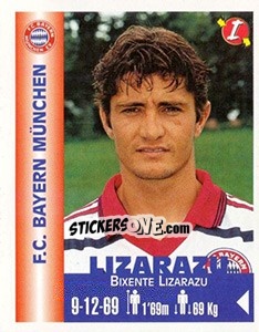 Cromo Bixente Lizarazu - Euro Super Clubs 1999 - Panini