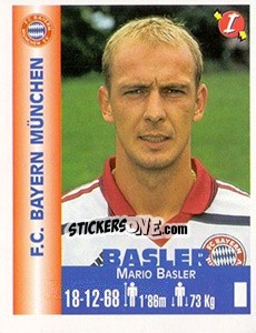 Sticker Mario Basler - Euro Super Clubs 1999 - Panini