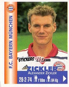 Sticker Alexander Zickler - Euro Super Clubs 1999 - Panini
