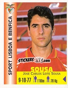 Sticker José Carlos Leite Sousa - Euro Super Clubs 1999 - Panini