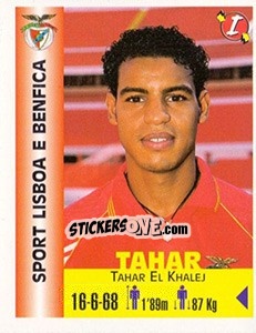 Cromo Tahar El Khalej - Euro Super Clubs 1999 - Panini
