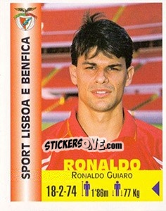 Cromo Ronaldo Guiaro - Euro Super Clubs 1999 n. 84 - Panini