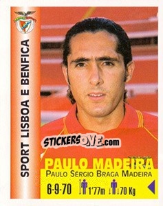 Sticker Paulo Sérgio Braga Madeira - Euro Super Clubs 1999 n. 85 - Panini