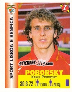 Sticker Karel Poborsky - Euro Super Clubs 1999 - Panini