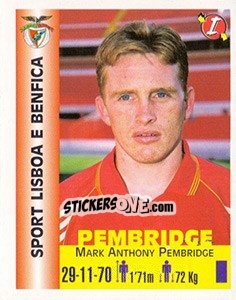 Sticker Mark Anthony Pembridge - Euro Super Clubs 1999 n. 91 - Panini
