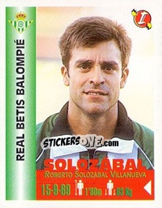 Cromo Roberto Solozábal Villanueva - Euro Super Clubs 1999 - Panini