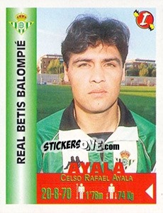 Cromo Celso Rafael Ayala - Euro Super Clubs 1999 - Panini