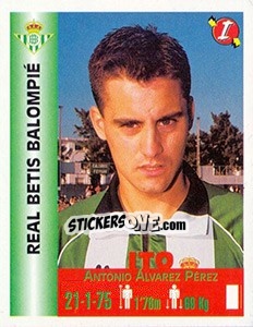 Sticker Antonio Alvarez Perez - Euro Super Clubs 1999 - Panini