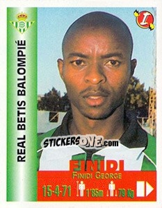 Sticker Finidi George - Euro Super Clubs 1999 - Panini