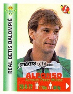 Sticker Alfonso Pérez Muñoz - Euro Super Clubs 1999 - Panini