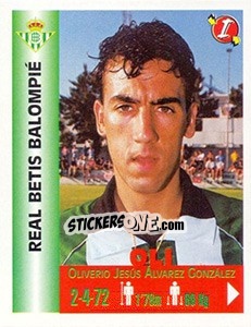 Sticker Oliverio Jesús Álvarez González - Euro Super Clubs 1999 - Panini