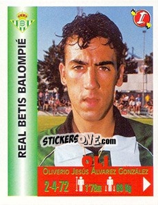 Figurina Oliverio Jesús Álvarez González - Euro Super Clubs 1999 - Panini