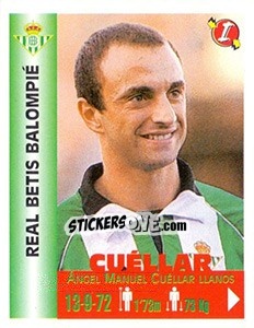 Figurina Ángel Manuel Cuéllar llanos - Euro Super Clubs 1999 - Panini