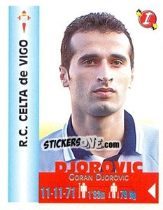 Sticker Goran Djorovic - Euro Super Clubs 1999 - Panini