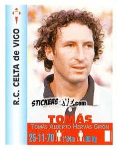Sticker Tomás Alberto Hervás Girón - Euro Super Clubs 1999 - Panini