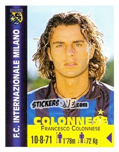 Cromo Francesco Colonnese - Euro Super Clubs 1999 - Panini