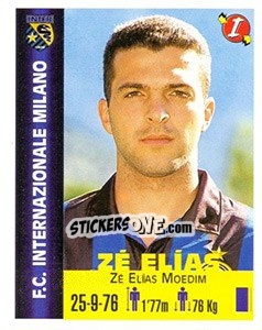 Cromo Zé Elías Moedim - Euro Super Clubs 1999 - Panini