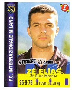 Cromo Zé Elías Moedim - Euro Super Clubs 1999 n. 132 - Panini
