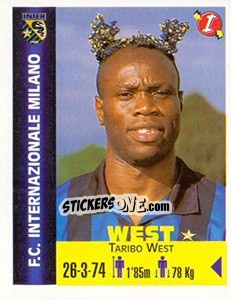 Sticker Taribo West - Euro Super Clubs 1999 n. 133 - Panini