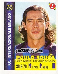 Cromo Paulo Manuel Carvalho de Sousa - Euro Super Clubs 1999 - Panini
