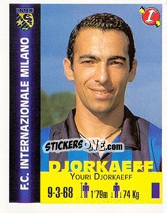 Figurina Youri Djorkaeff - Euro Super Clubs 1999 - Panini