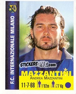 Sticker Andrea Mazzantini - Euro Super Clubs 1999 - Panini