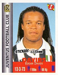Sticker Edgar Davids - Euro Super Clubs 1999 n. 156 - Panini