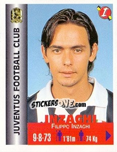 Sticker Filippo Inzaghi - Euro Super Clubs 1999 n. 158 - Panini