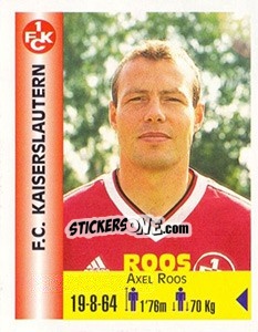 Sticker Axel Roos - Euro Super Clubs 1999 - Panini
