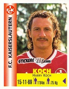 Figurina Harry Koch - Euro Super Clubs 1999 - Panini