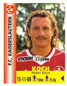 Sticker Harry Koch - Euro Super Clubs 1999 n. 163 - Panini