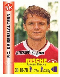 Sticker Jurgen Rische - Euro Super Clubs 1999 n. 164 - Panini