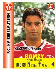 Sticker Hany Ramzy - Euro Super Clubs 1999 n. 165 - Panini